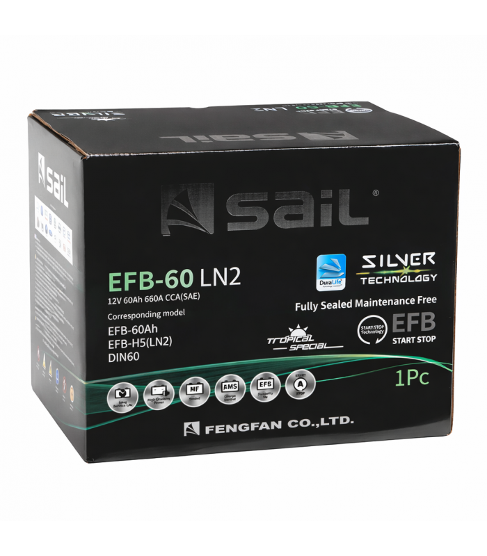 Buy 60Ah DIN60 EFB Online Singapore | Ace Batteries and Tyres