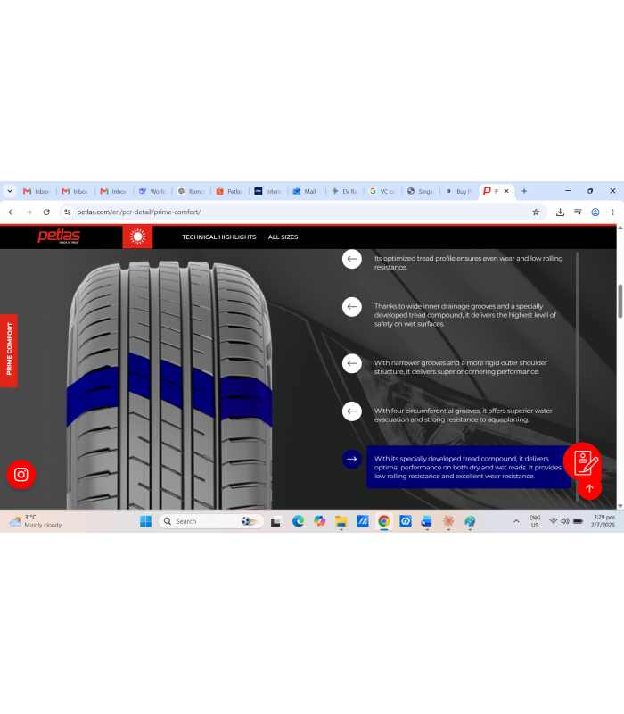 Prime Comfort 215/60 R17 (Set of 4)