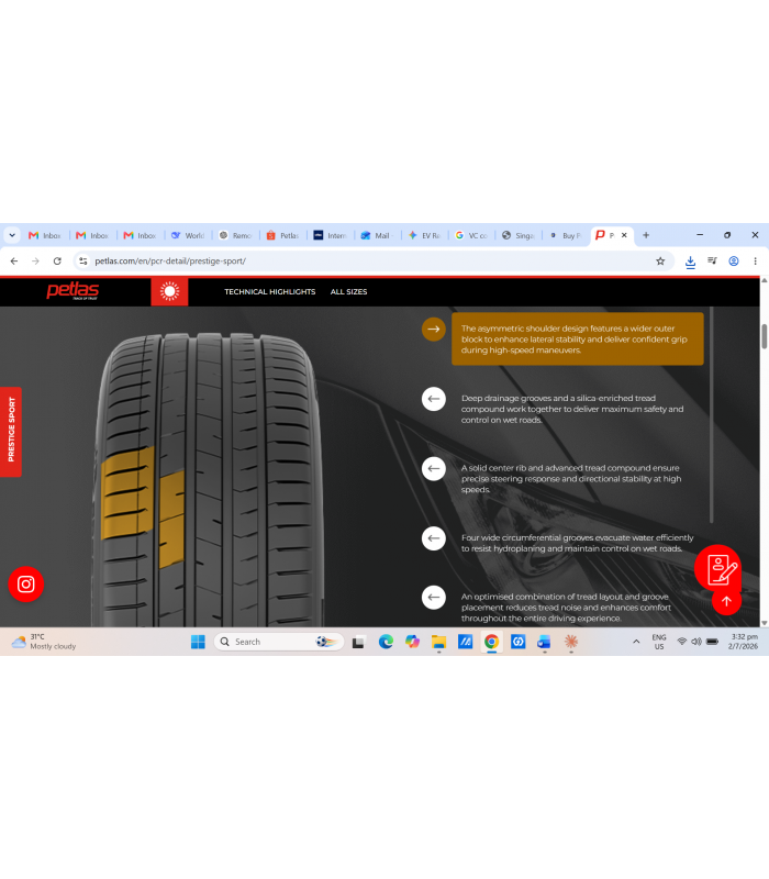 Prestige Sport 235/40 R19 (Set of 4)